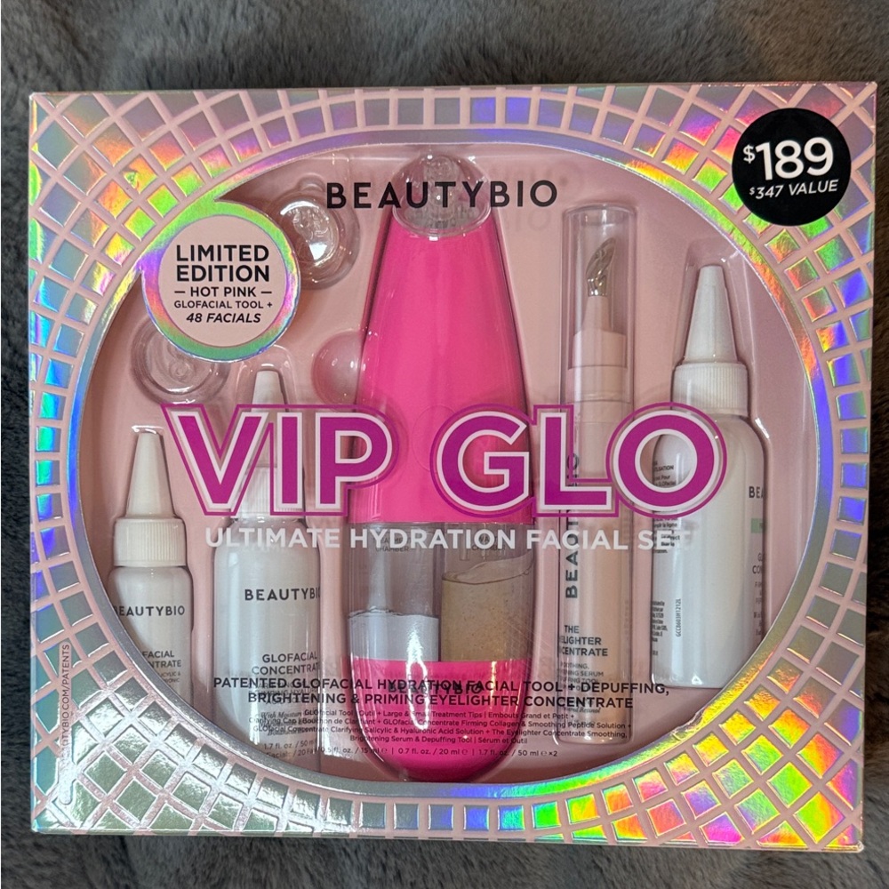 BeautyBio VIP GLO Ultimate Hydration Facial Set - NWT